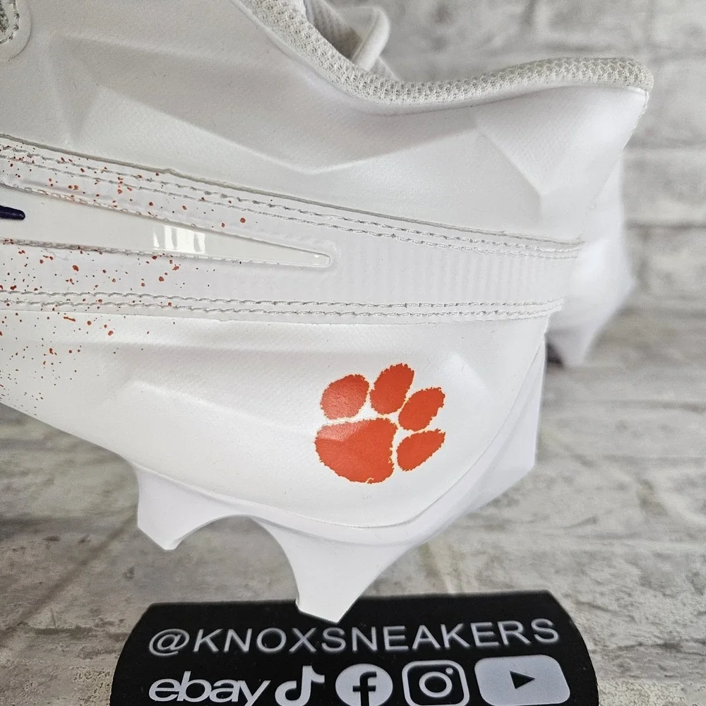 Nike Vapor Edge Elite 360 2 Clemson Tigers Football Cleats FJ5746-108 Size 12